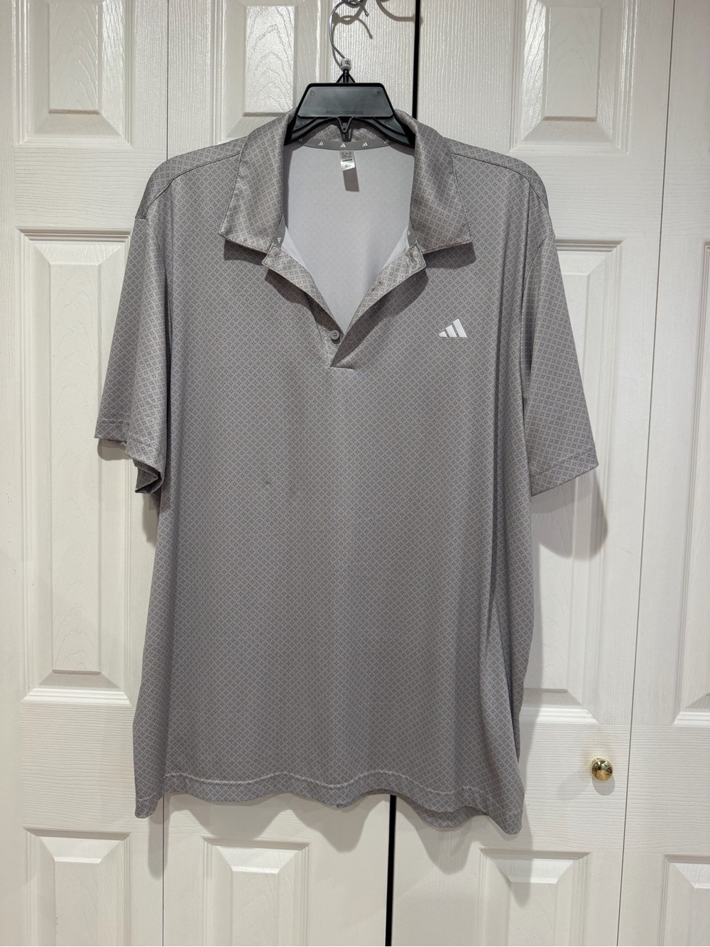 adidas Grey Short-Sleeve Performance Polo